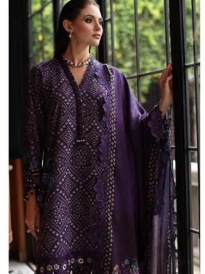 Charizma 3-PC Premium Lawn (D-816) - Purple Color