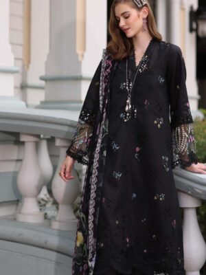Maria B. 3-PC Signature Lawn Full Embroidered Silk Dupatta D-4207-3