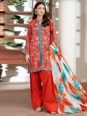 Salina Lawn 3PC Unstitch Suit - Vol 6-1