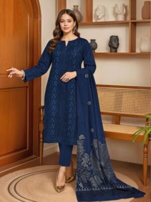 MUNARQ Chicken Kari Embroidery Dress by NISHA Designer (Vol-2606)