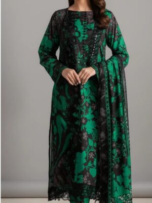 Ramsha 3-PC Digital Embroidery Lawn Collection (D-5181) Green Color