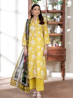 Salina Lawn 3PC Unstitch Suit - Vol 6-3