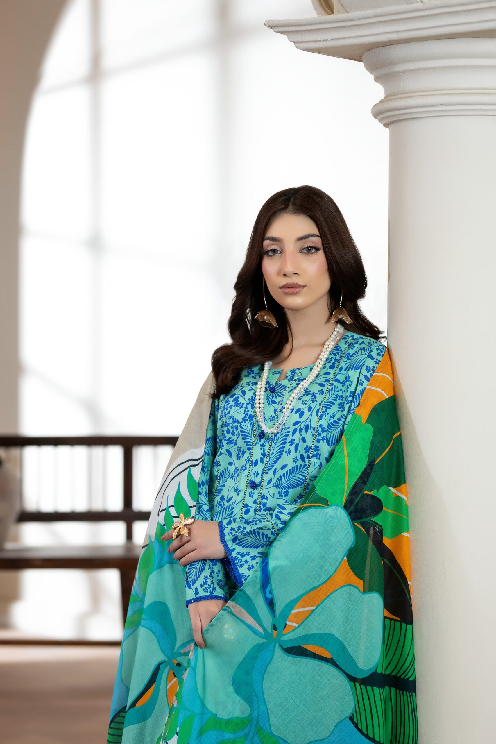 Salina Lawn 3PC Unstitch Suit - Vol 6-6