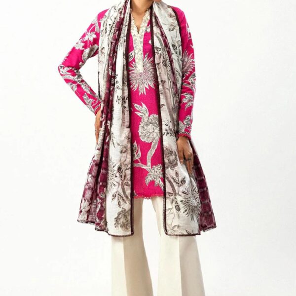 Sana Safinaz Women’s Unstitched 2PC Summer Suit - PINK