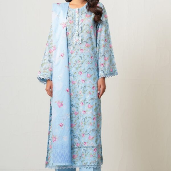Zeen Women’s Unstitched 3PC Doria Lawn Suit – Factory Outlet Sale - WFM35496