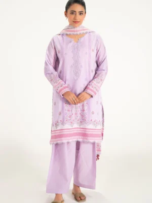 Zeen Women’s Unstitched 3PC Doria Lawn Suit – Factory Outlet Sale - WFM35512